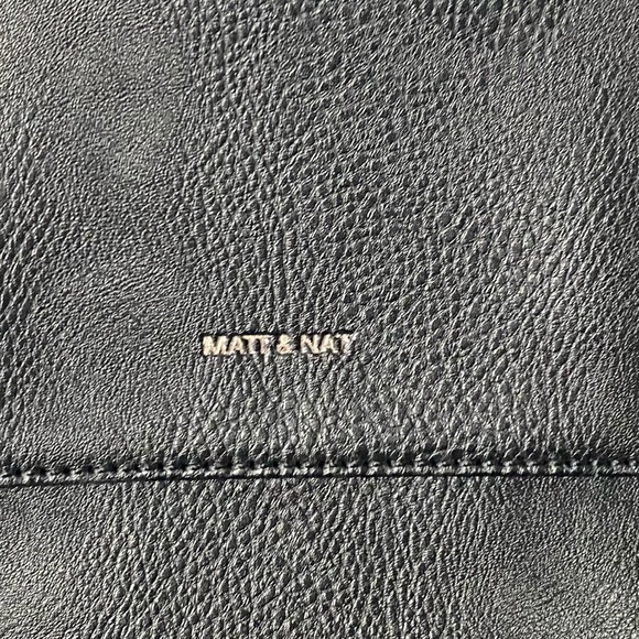Mat & Nat Black Vegan Leather Backpack - Picture 2 of 8